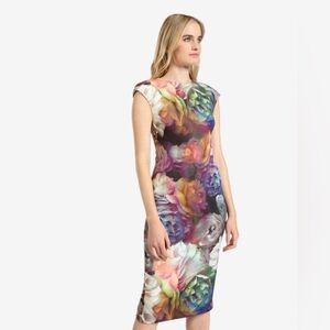 Ted Baker Multicolor Floral Midi Dress
